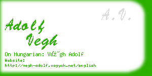 adolf vegh business card
